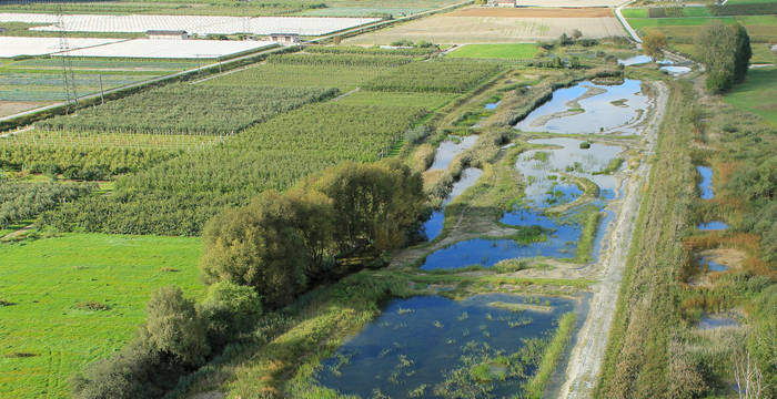 Vue aérienne Marais Ardon et Chamoson